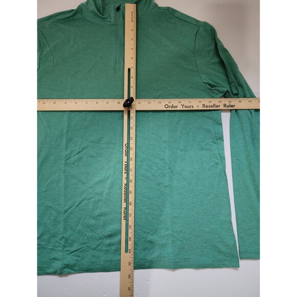 0.1 Algo Shirt Boys XL (16-18) Green Performance Quarter Zip Long Sleeve - Picture 3 of 9